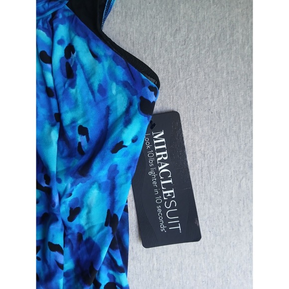 Miraclesuit Swimsuit 16 Tankini Top Ursula Bra Slimming Resort Beach Stretch New - Picture 2 of 10